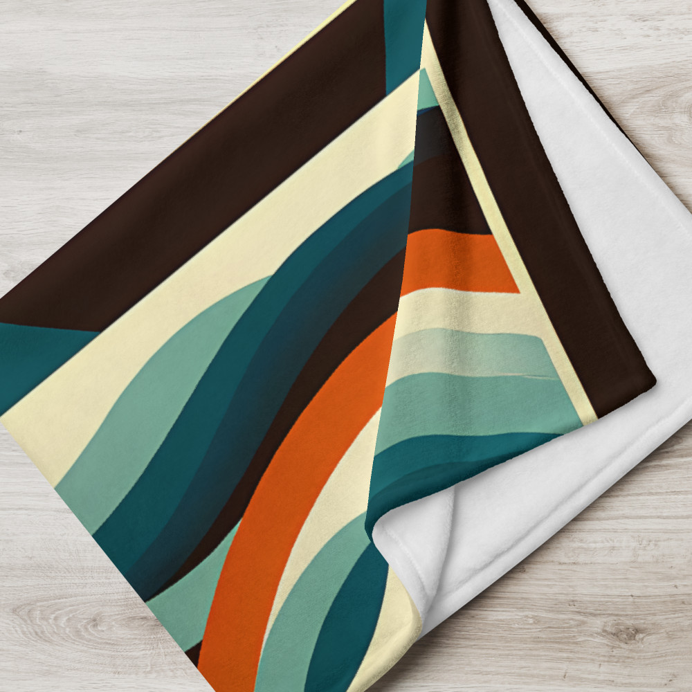 Geometric Fox and Sailboat Sunset