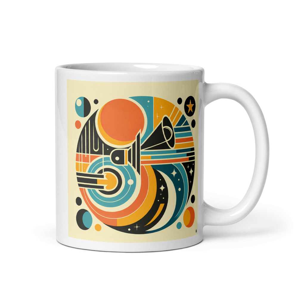 Retro Megaphone Letterform Geometric Design