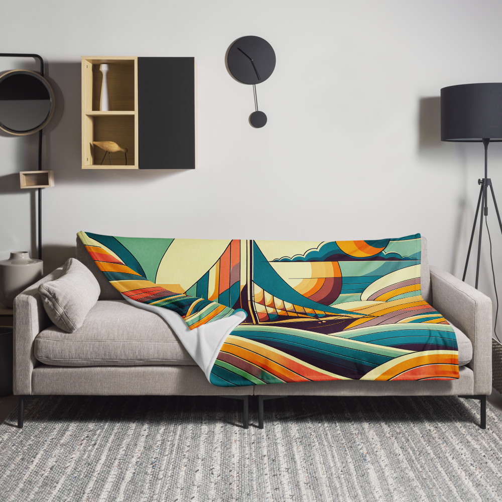 Geometric Sailboat in Retro Waves