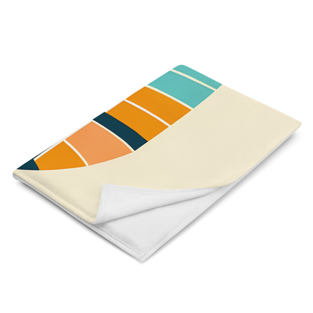 Abstract Tropical Leaves in Teal and Orange