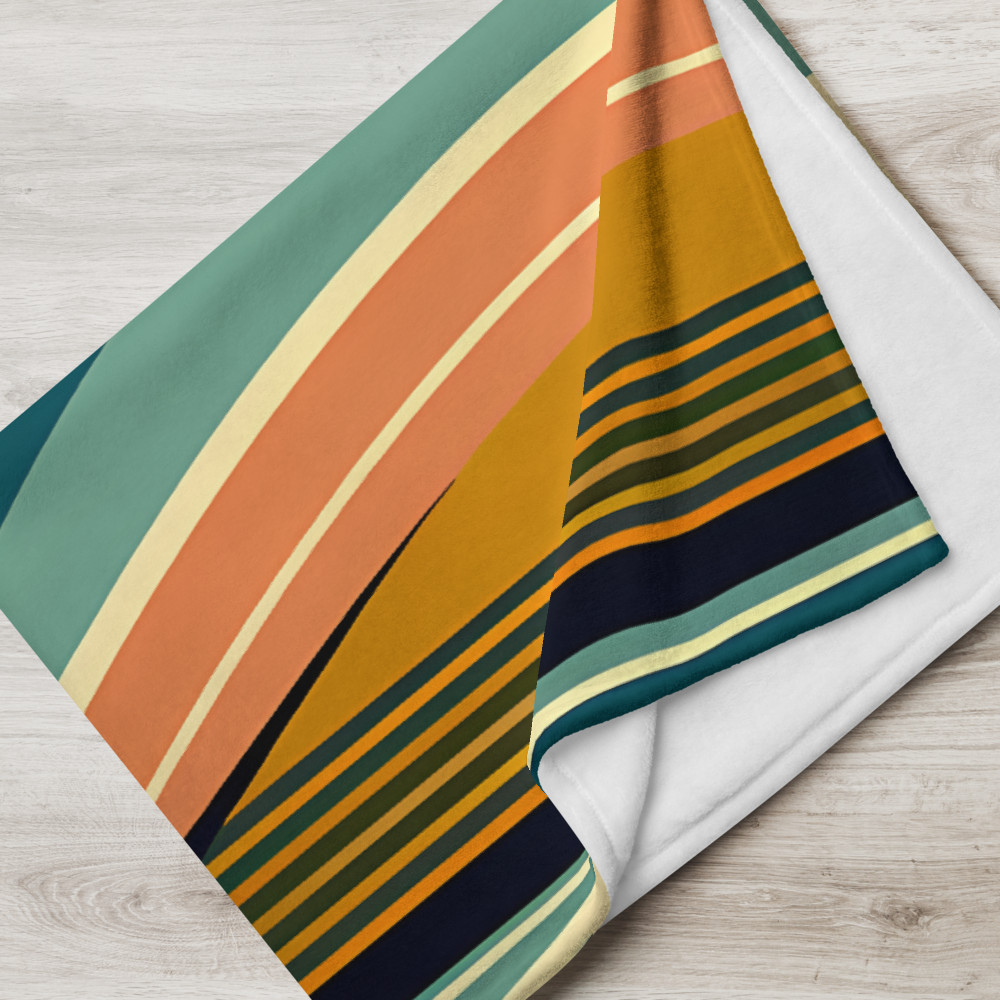 Geometric Sun Over Layered Mountains