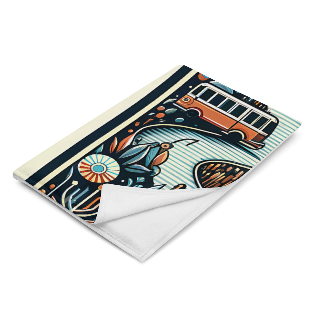 Retro Cosmic Landscape Triptych in Teal and Orange