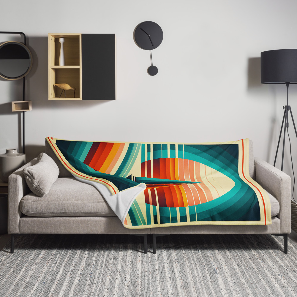 Geometric Sailboat Sunset Colour Blocks