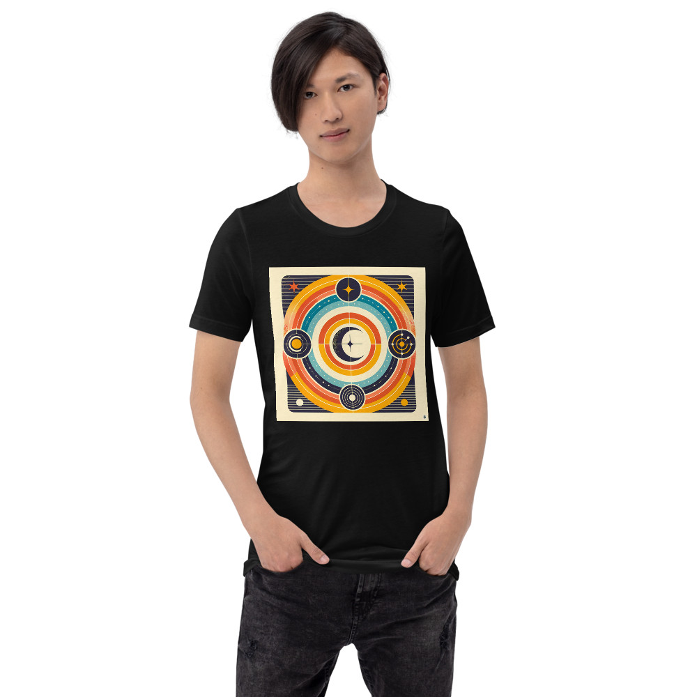Geometric Moon and Starburst Circles