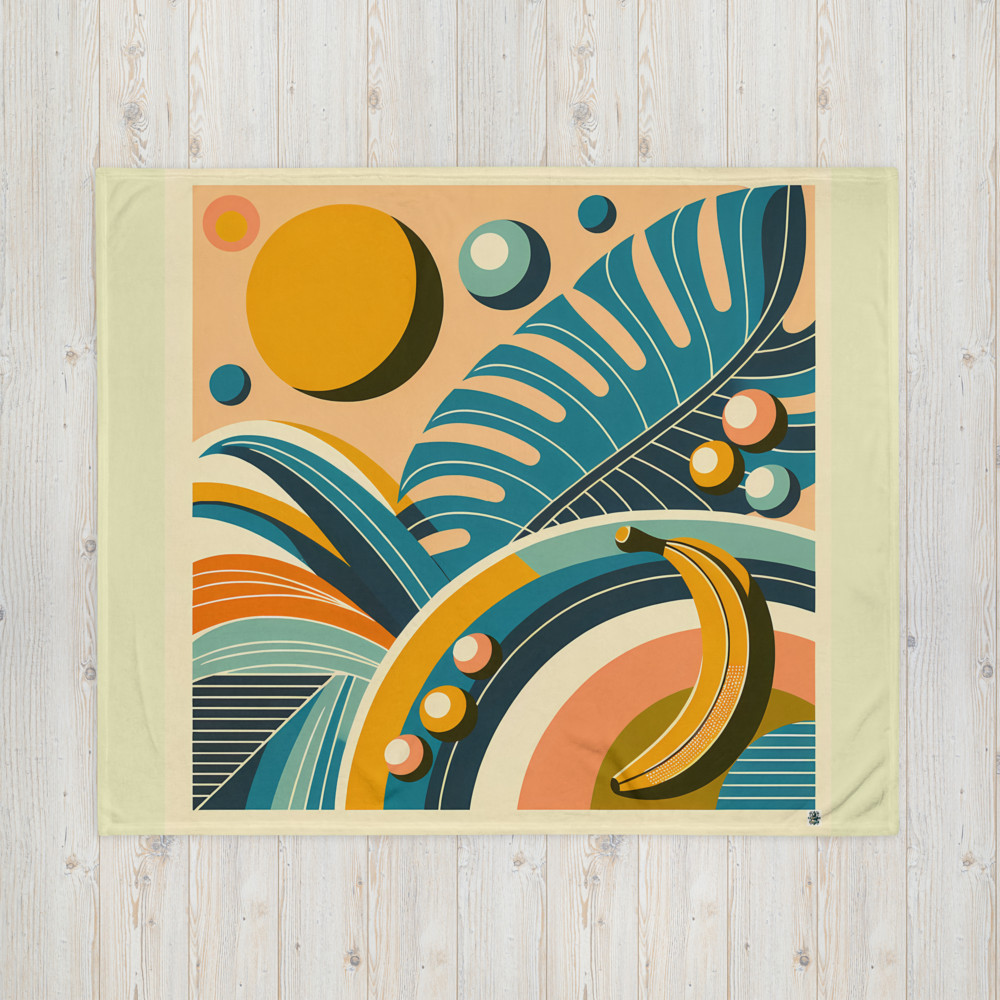 Abstract Tropical Leaves and Banana Shapes