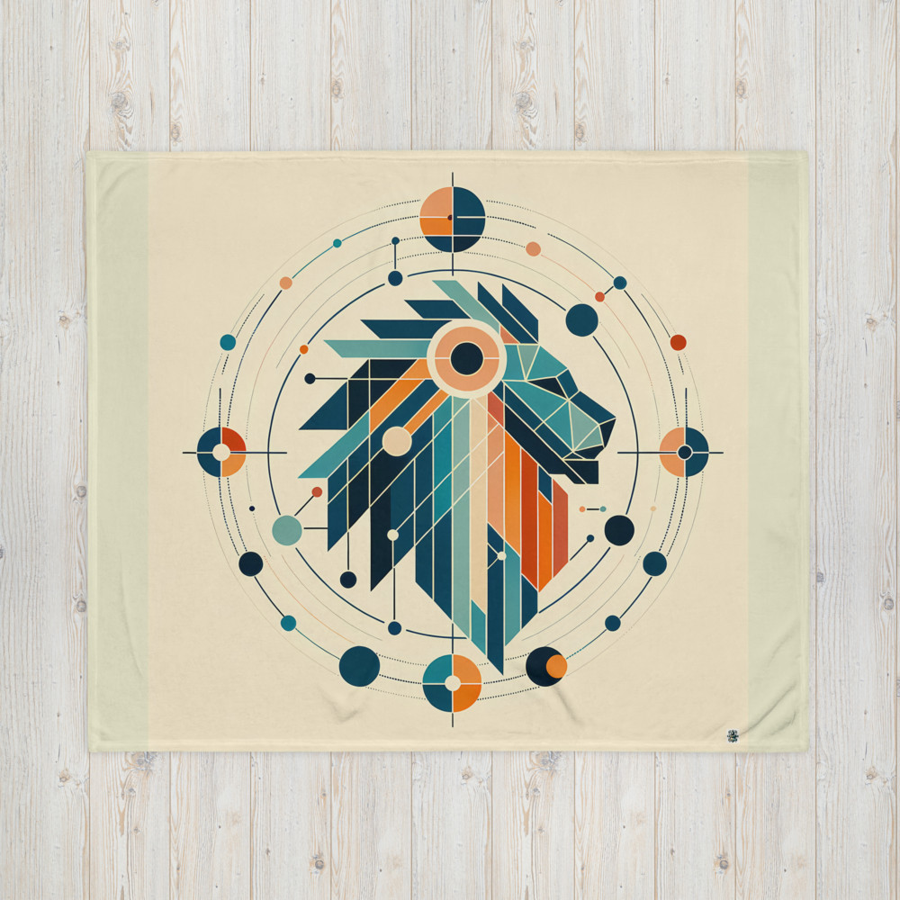 Geometric Leo Zodiac Symbol
