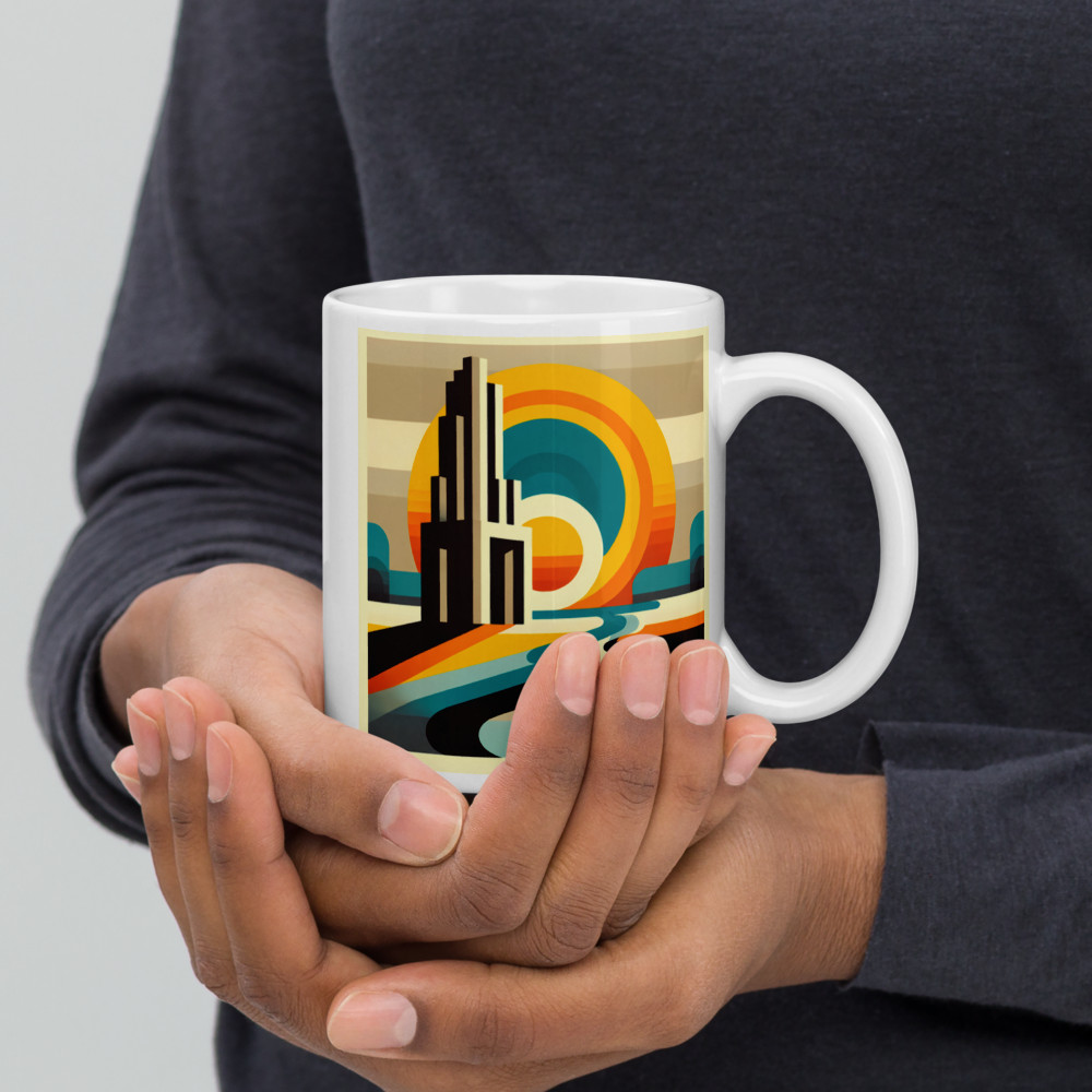 Retro Geometric Sunset Letterform