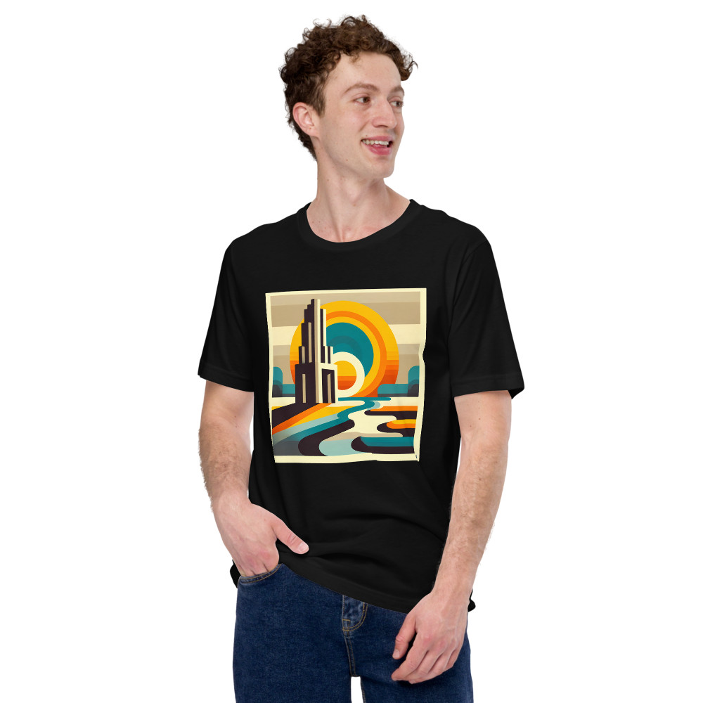 Retro Geometric Sunset Letterform