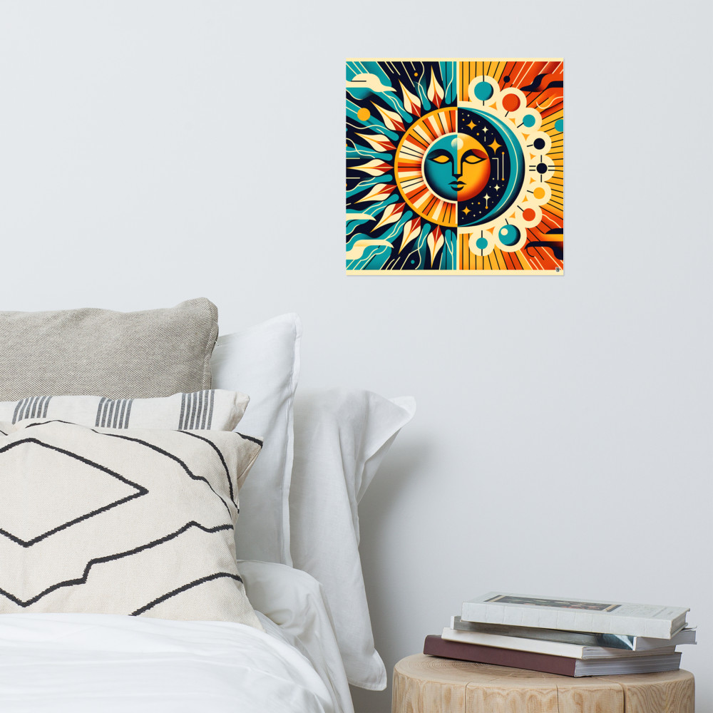 Celestial Sun Moon Face Geometry