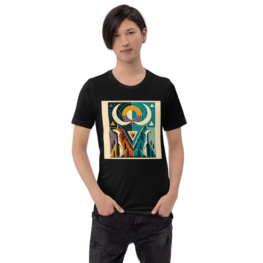 Geometric Fox and Wolf Totem