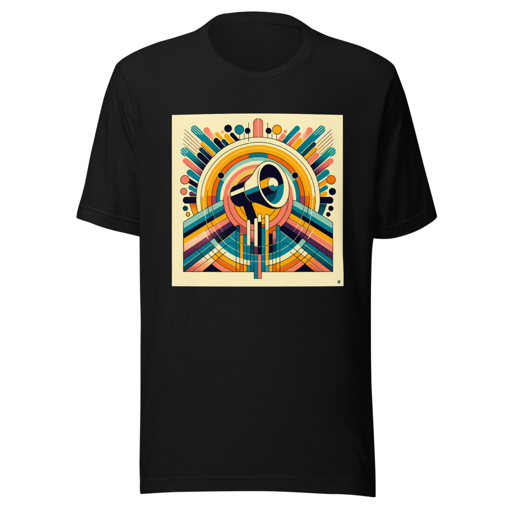 Retro Geometric Megaphone Burst