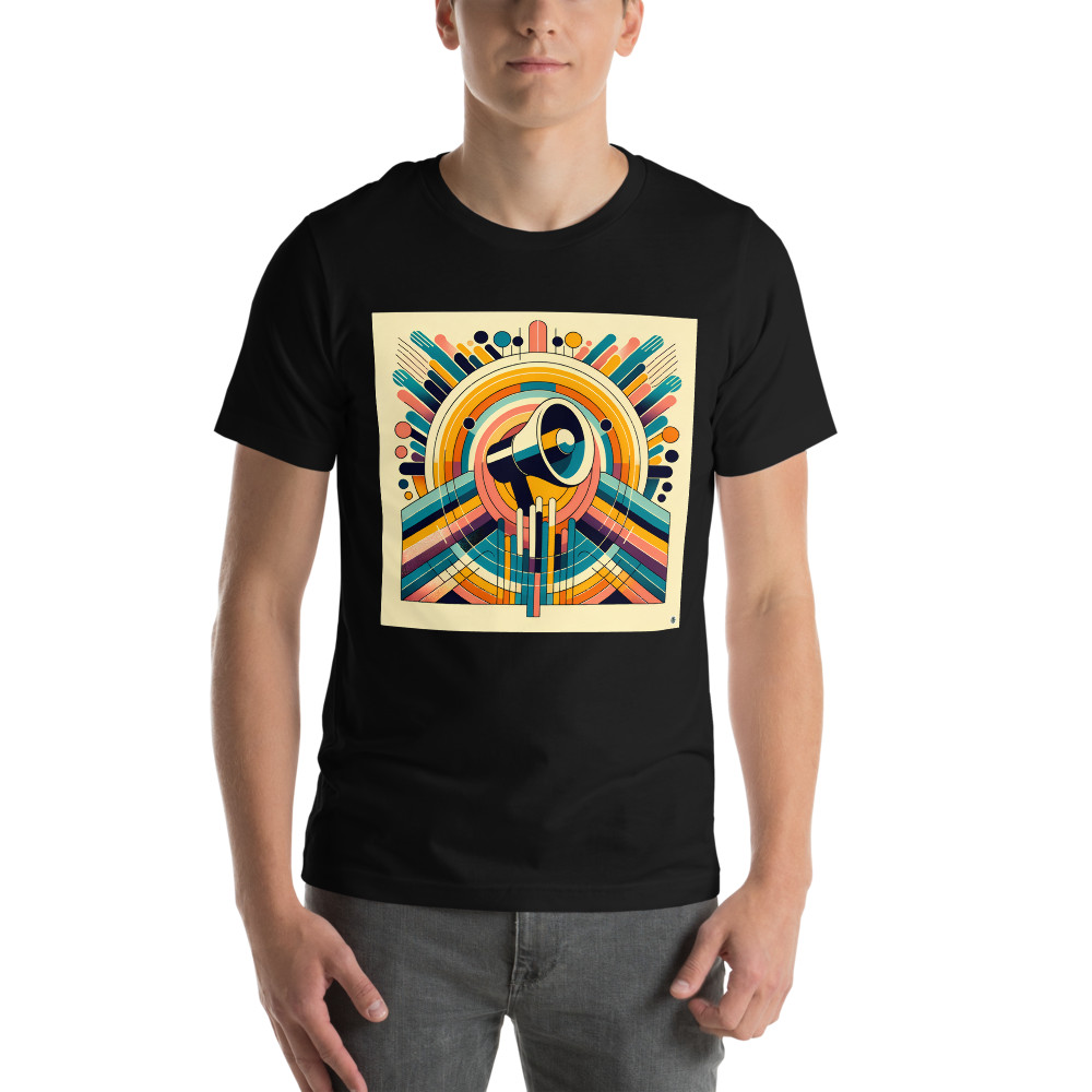 Retro Geometric Megaphone Burst