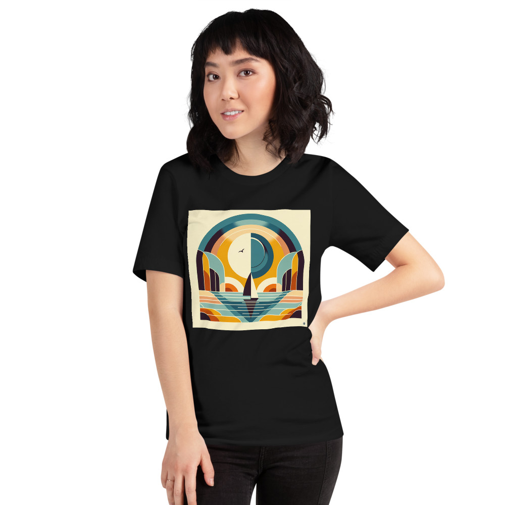 Geometric Sailboat Sunset Arches