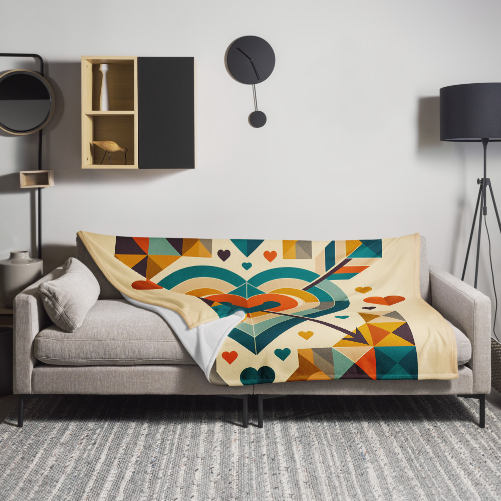 Geometric Heart Arrows Abstract