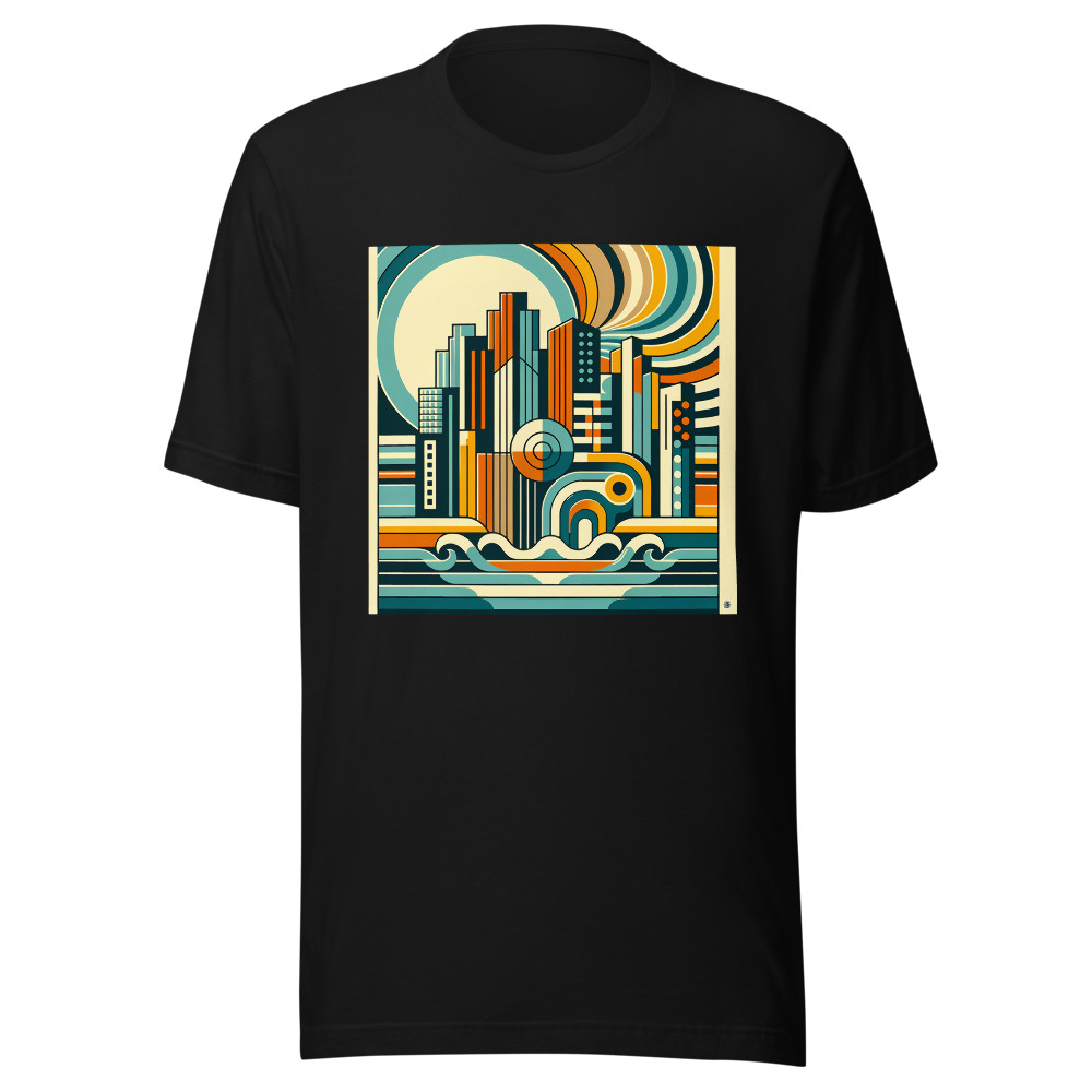 Geometric Coastal Cityscape