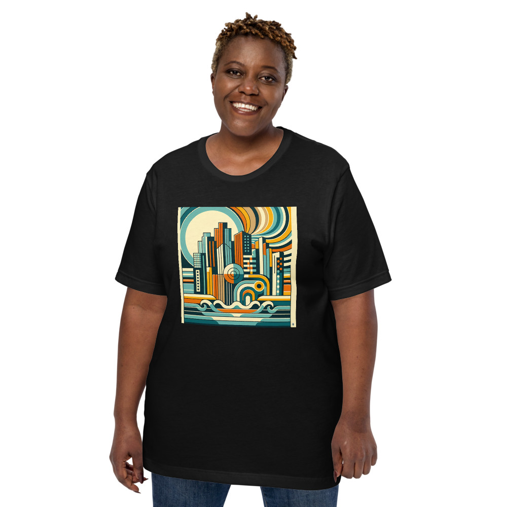 Geometric Coastal Cityscape