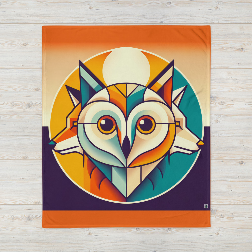 Geometric Owl Fox Portrait