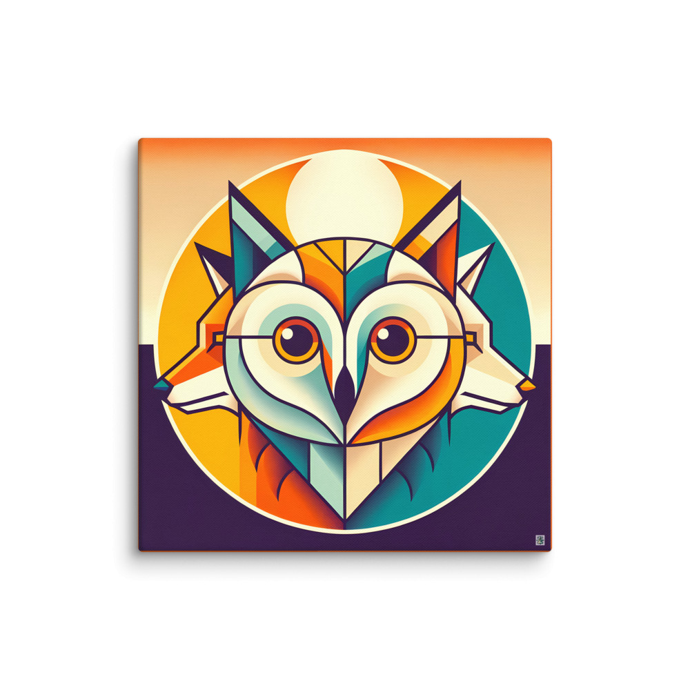 Geometric Owl Fox Portrait
