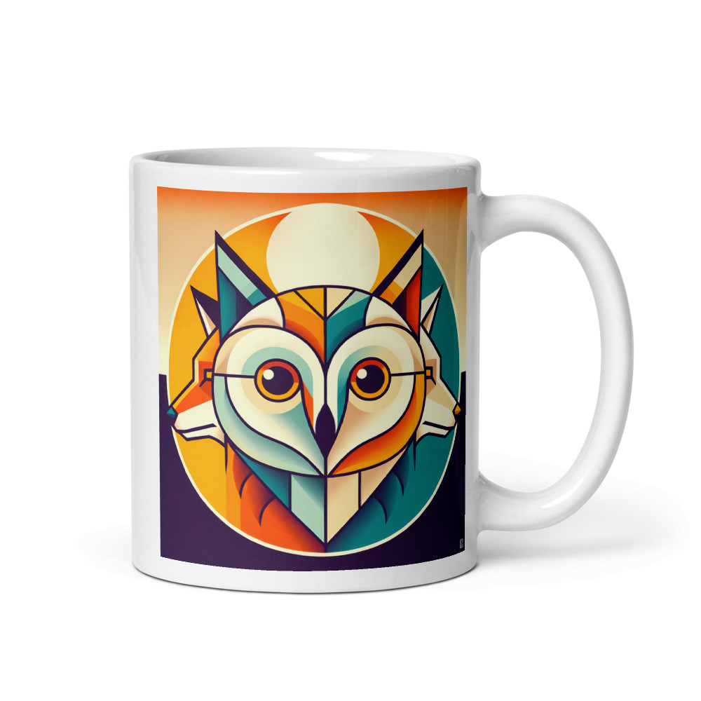 Geometric Owl Fox Portrait