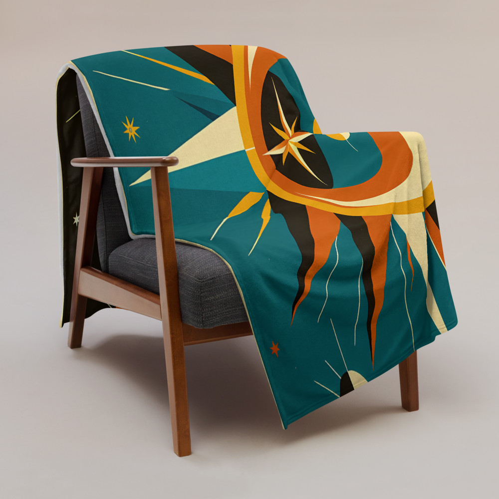 Geometric Celestial Sun and Moon Burst