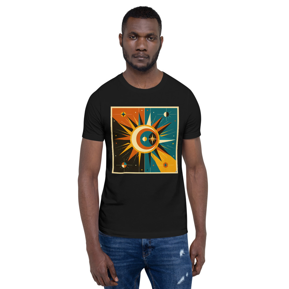 Geometric Celestial Sun and Moon Burst