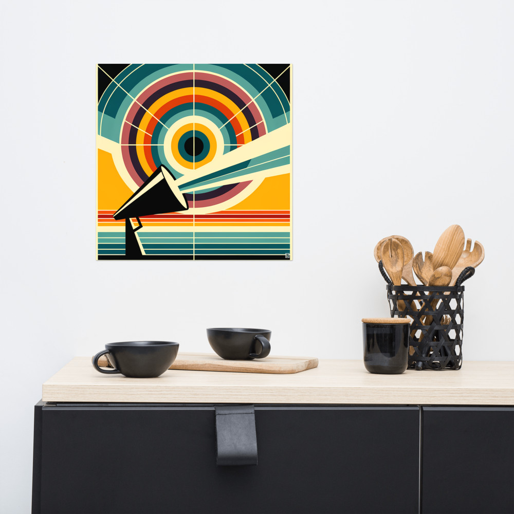 Geometric Megaphone Sunburst