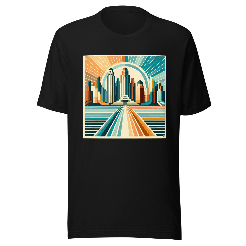 Geometric Art Deco City Skyline