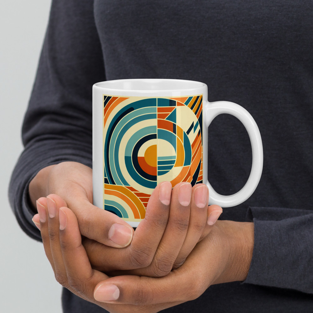 Geometric Circular Number Nine Design