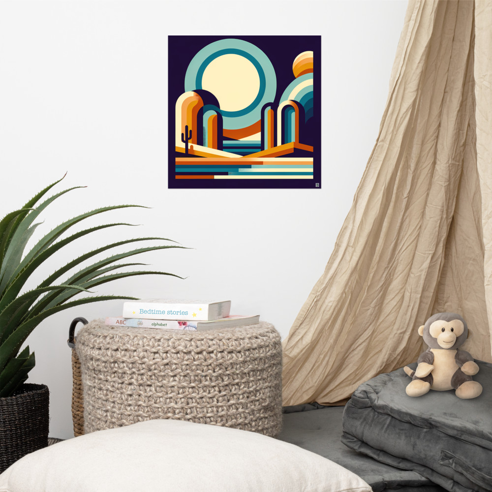Geometric Desert Arches at Moonrise