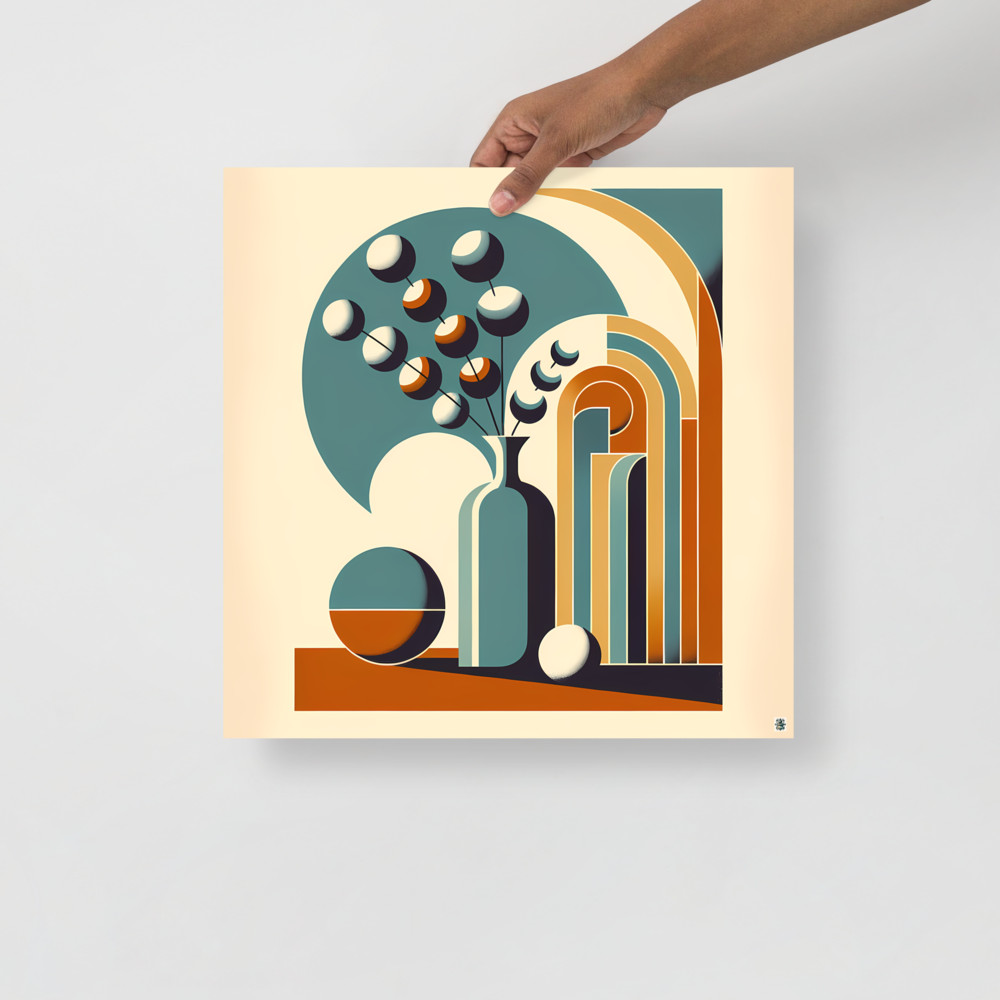 Scandinavian Geometric Vase and Arches