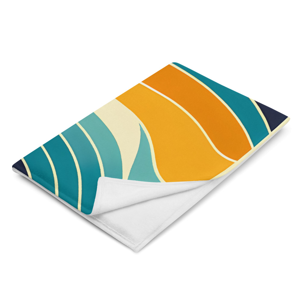 Geometric Sailboat at Sunset Waves