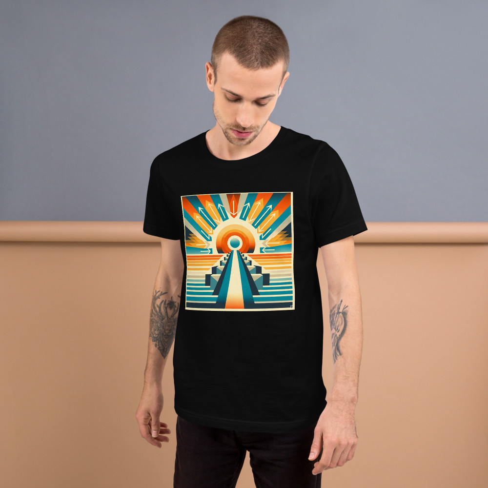 Geometric Arrow Sunburst Path