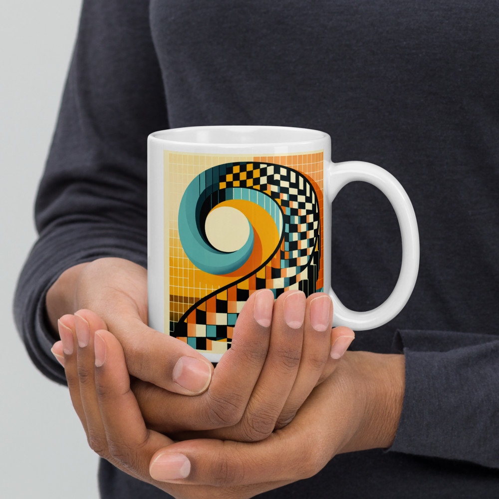 Checker Spiral Grid Abstract