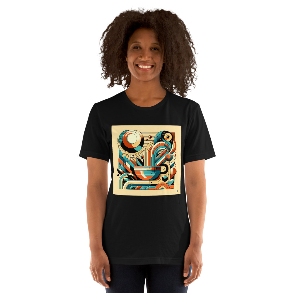 Retro Geometric Abstract Circles in Teal and Orange