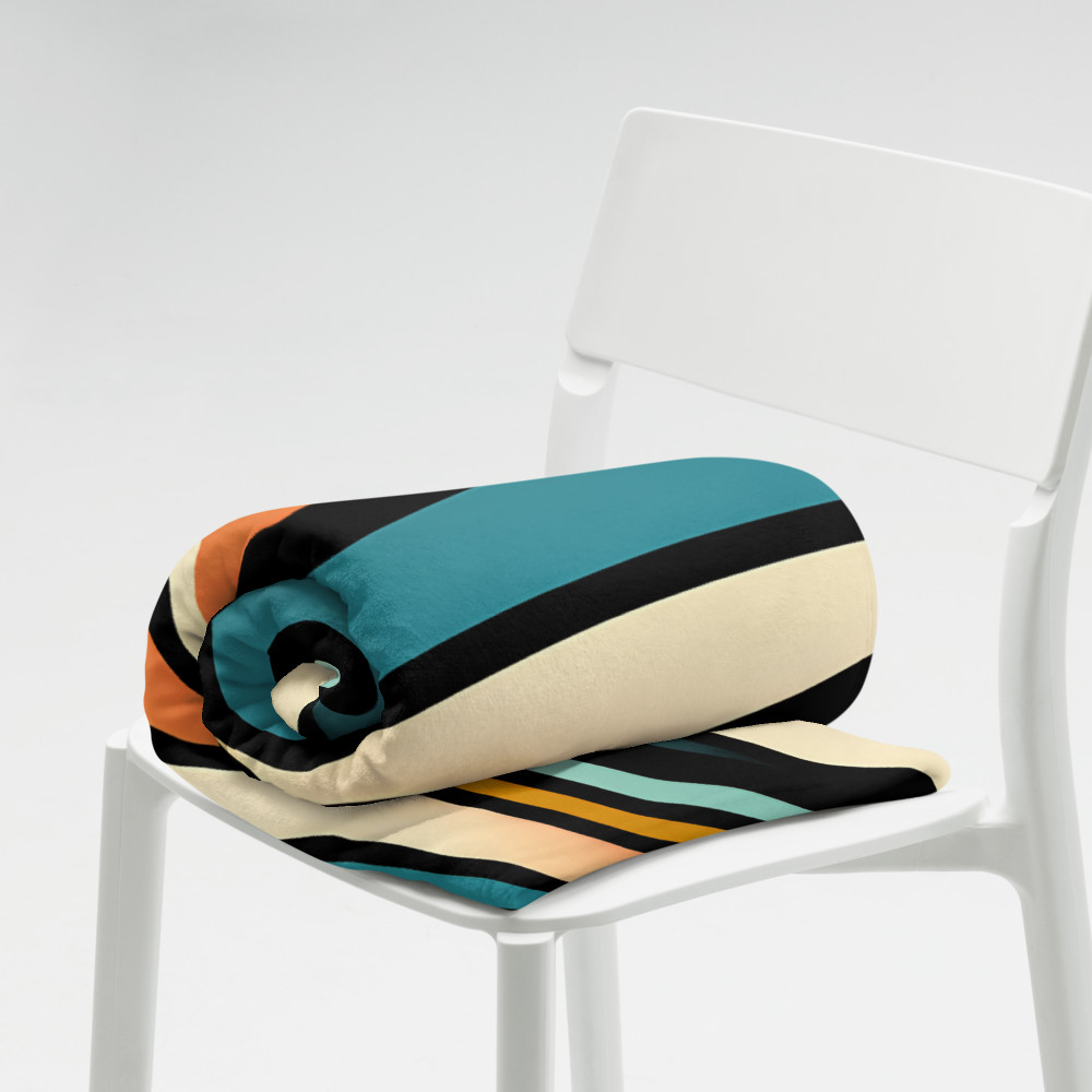 Abstract Line Face with Retro Waves
