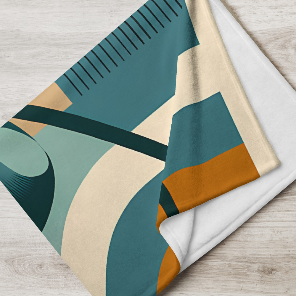 Geometric Monstera Leaf Abstract