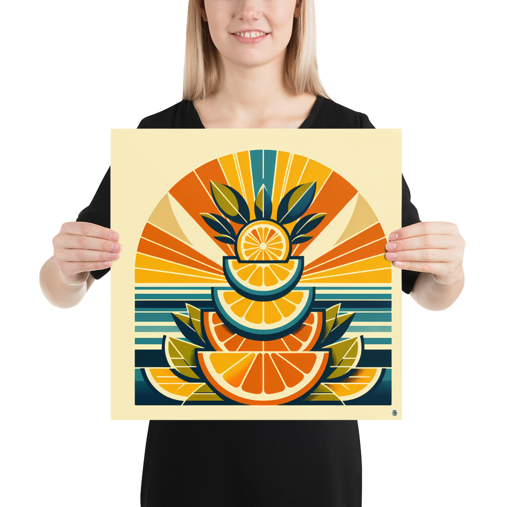 Retro Citrus Slice Stack