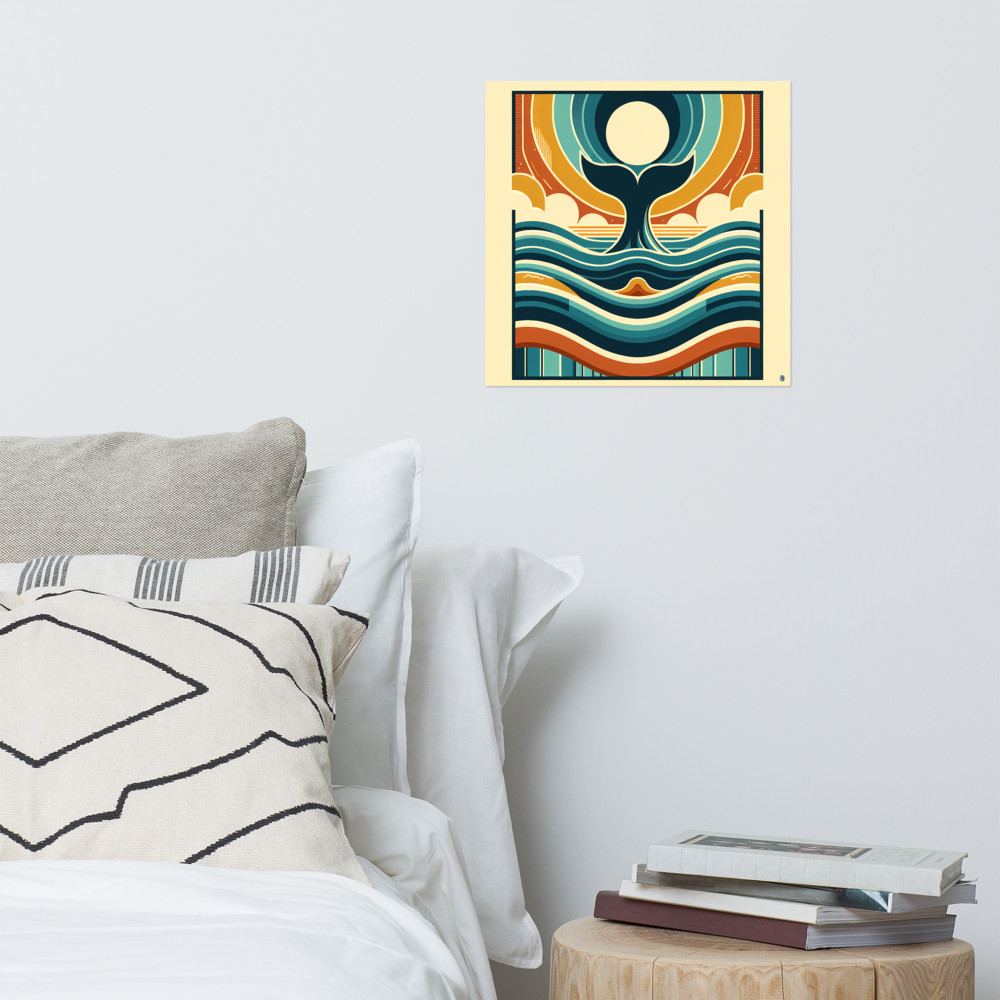 Geometric Whale Tail and Ocean Waves