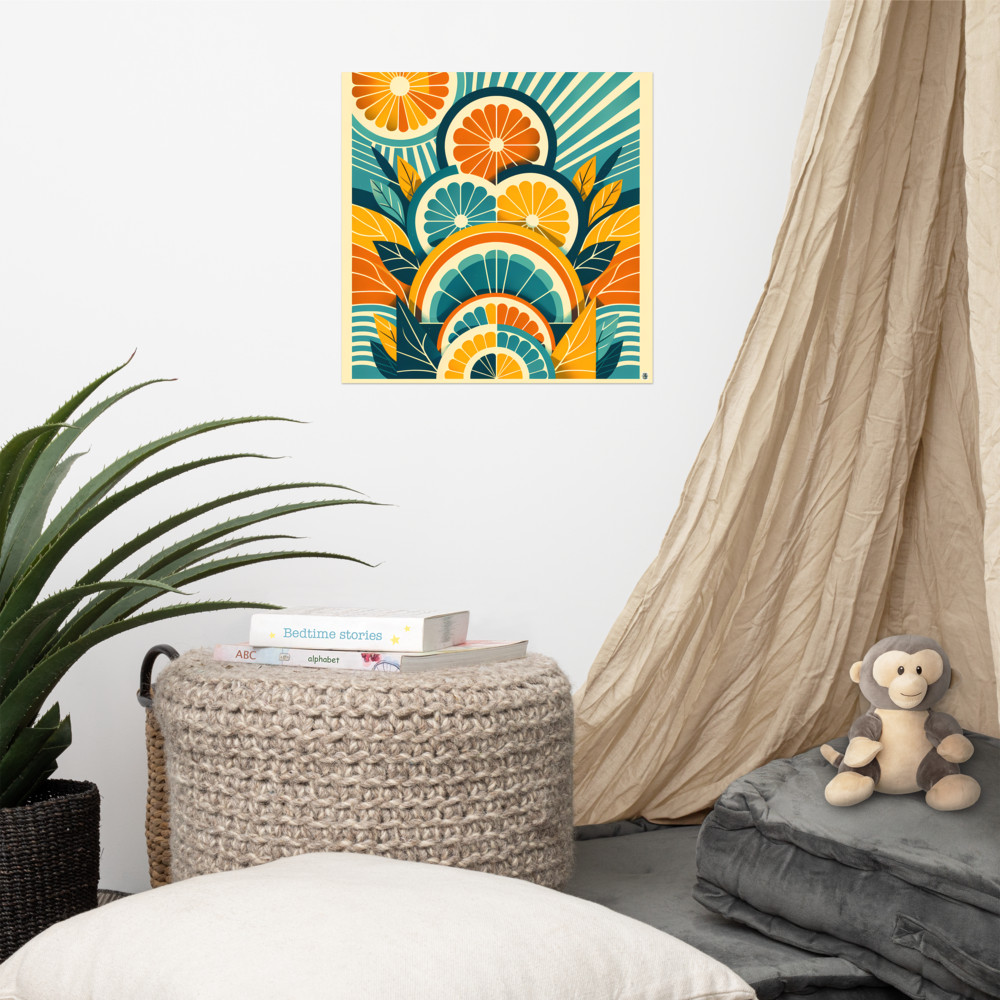 Bold Citrus Slice Illustration