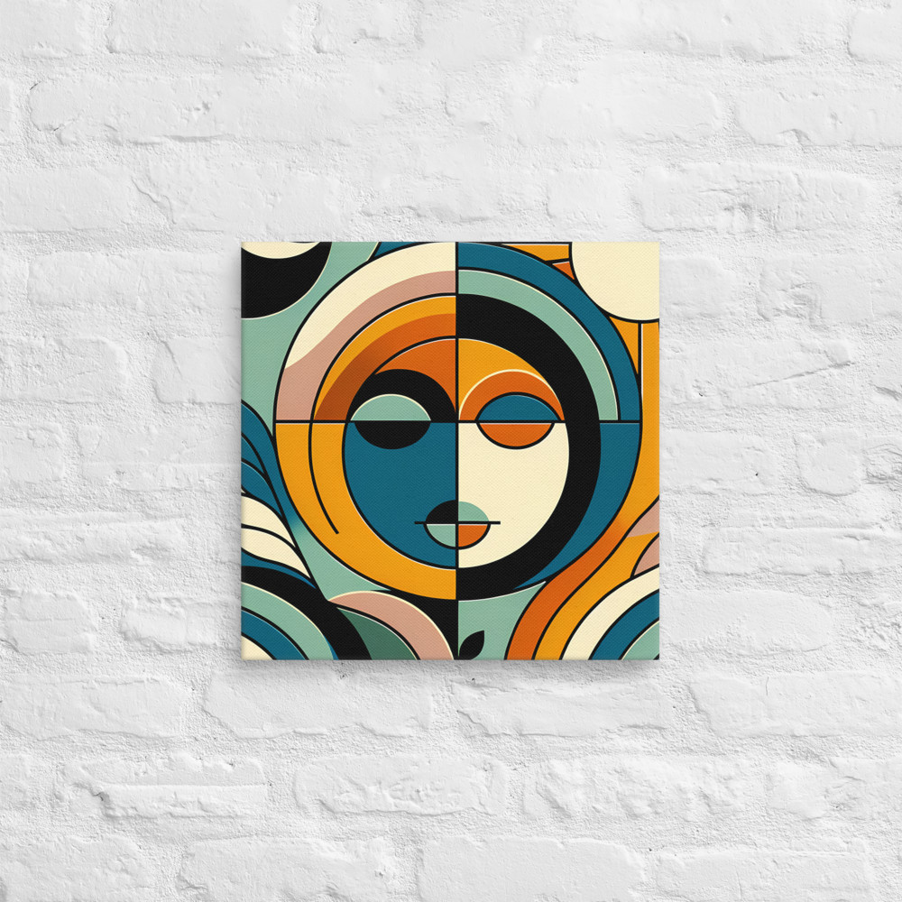 Abstract Sun Moon Face Geometry