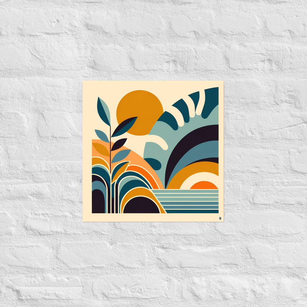 Abstract Botanical Sun Shapes