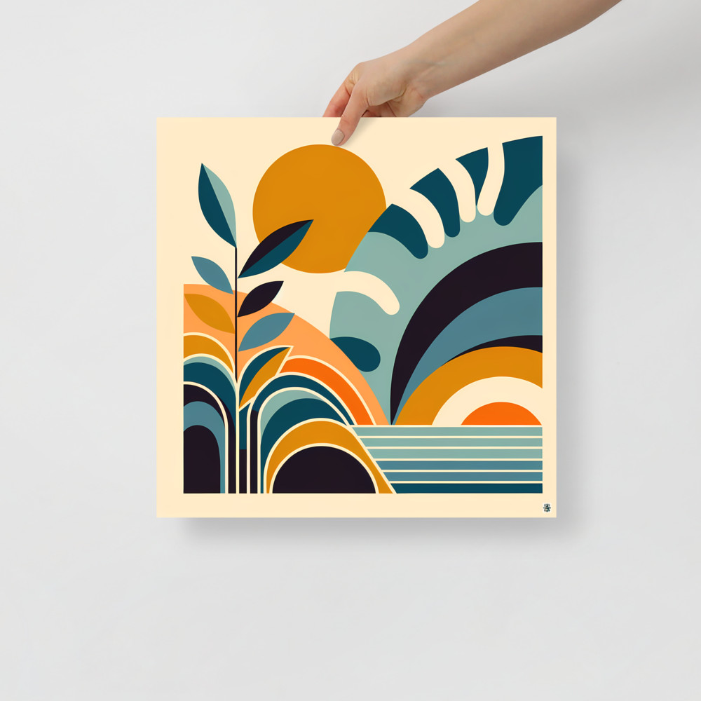 Abstract Botanical Sun Shapes
