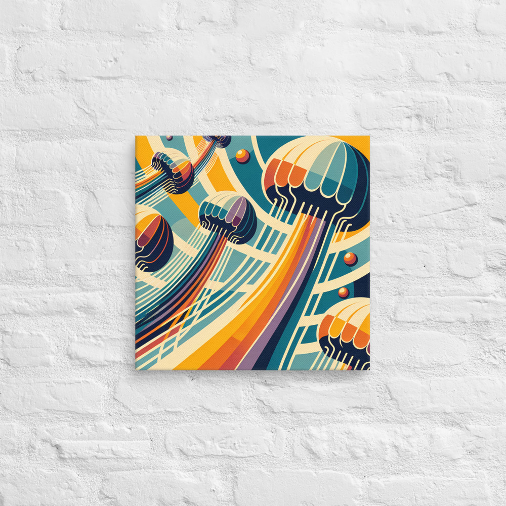 Retro Jellyfish Gradient Waves