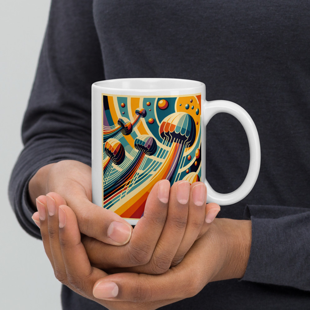 Retro Jellyfish Gradient Waves