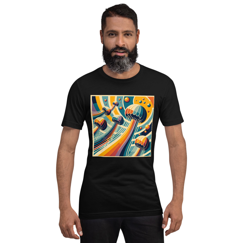 Retro Jellyfish Gradient Waves