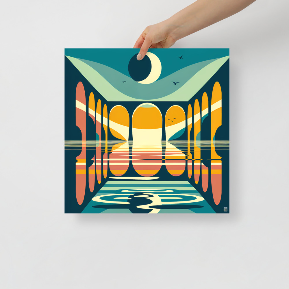 Moonlit Arches Over Reflective Water
