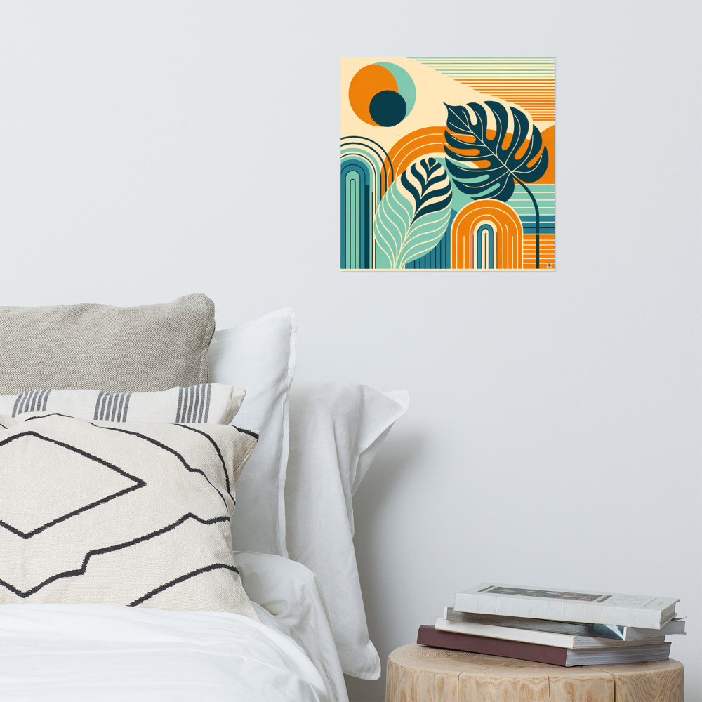 Geometric Tropical Leaves with Arches and Stripes