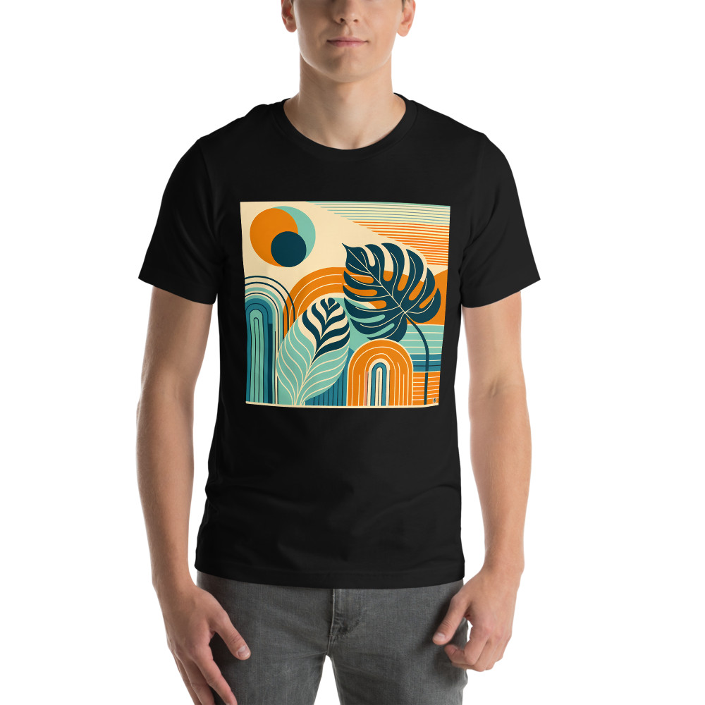 Geometric Tropical Leaves with Arches and Stripes