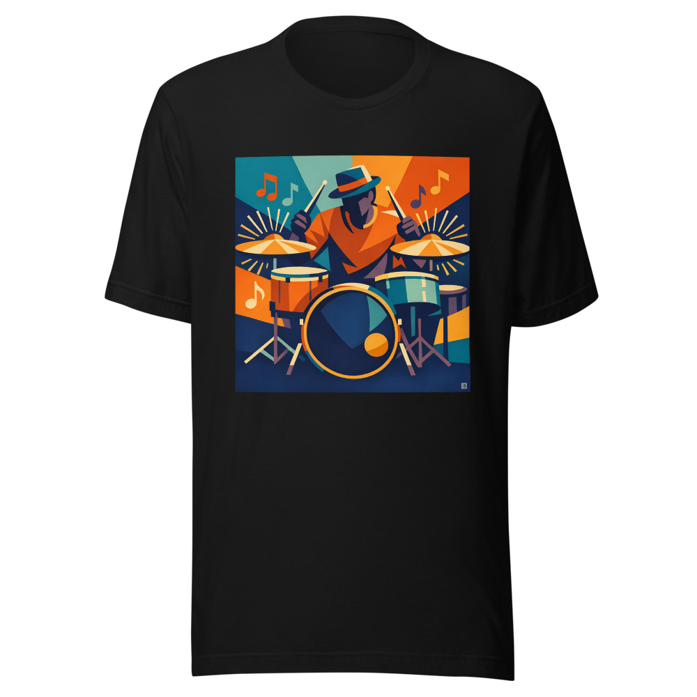 Geometric Drummer in Festival Colour Shapes
