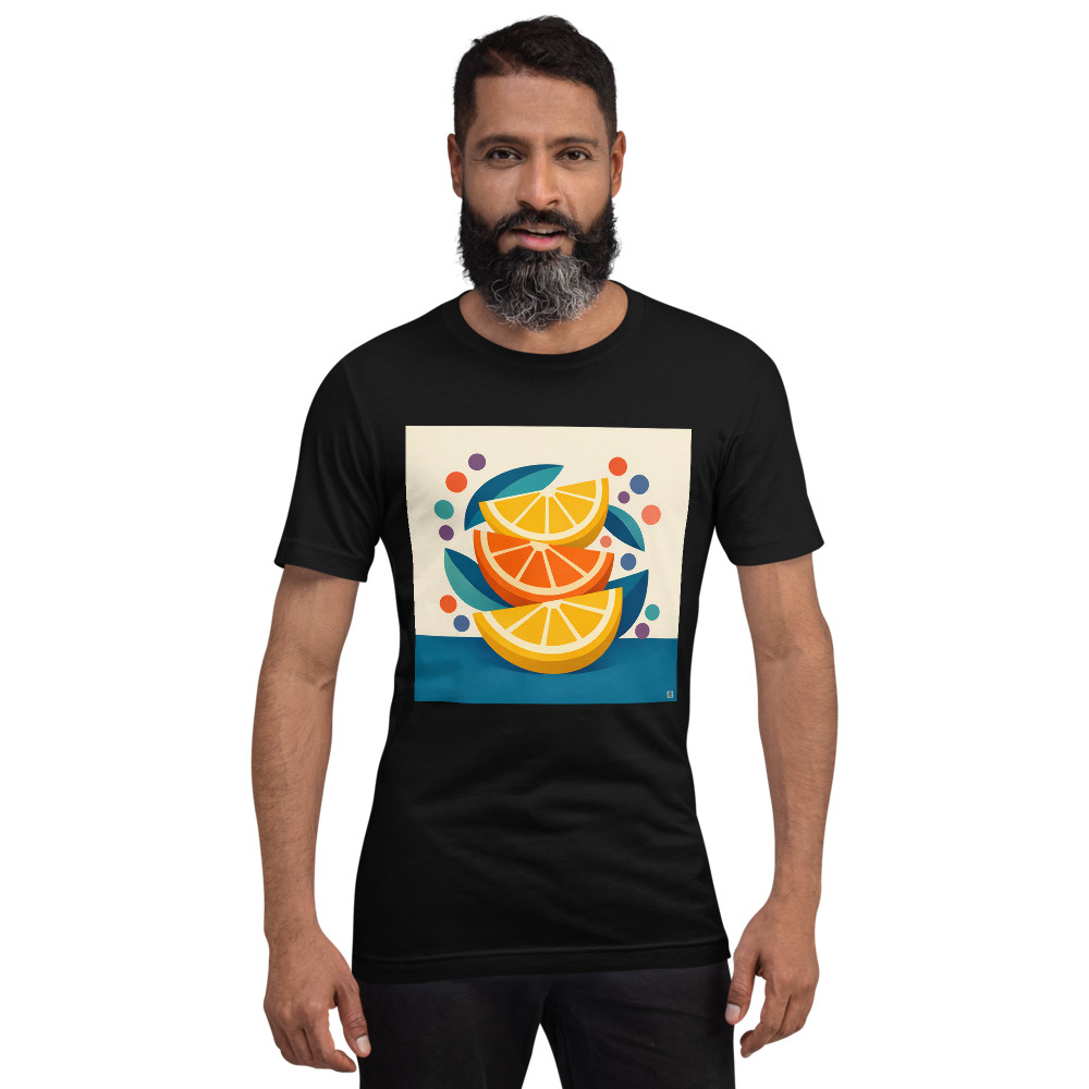 Stacked Citrus Slices with Leaves